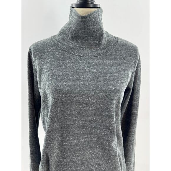 Alo Yoga Charcoal Gray Black Mock Neck Pullover Sweatshirt S - Picture 3 of 11